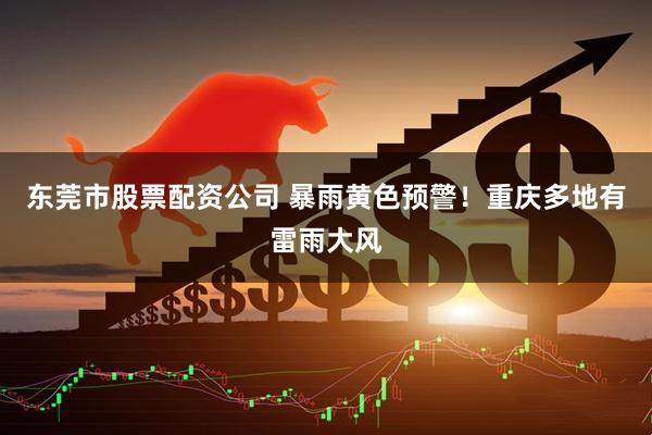 东莞市股票配资公司 暴雨黄色预警！重庆多地有雷雨大风